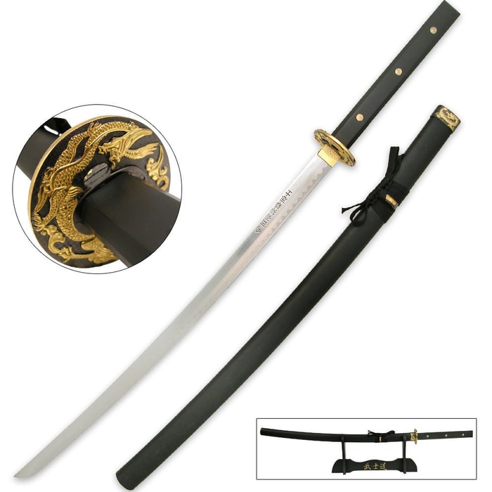 Last Samurai Battle Sword Katana With Scabbard & Display Stand