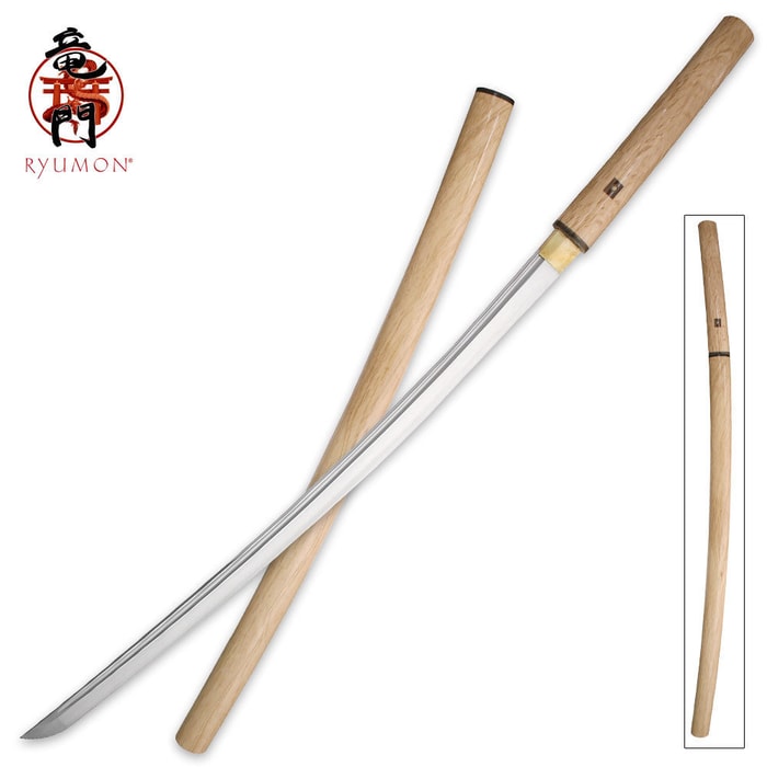 Ryumon Natural Wood Shirasaya Katana Sword