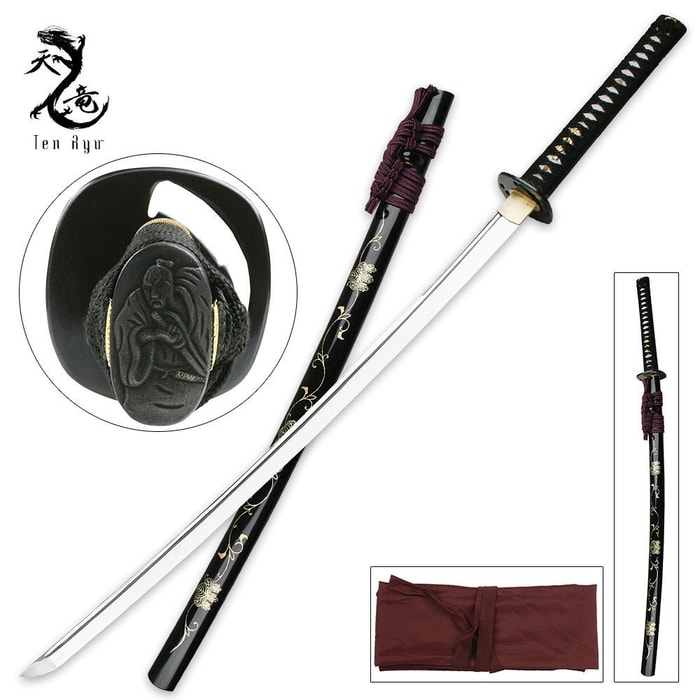 Ten Ryu Ronin Warrior Samurai Sword with High Carbon Blade