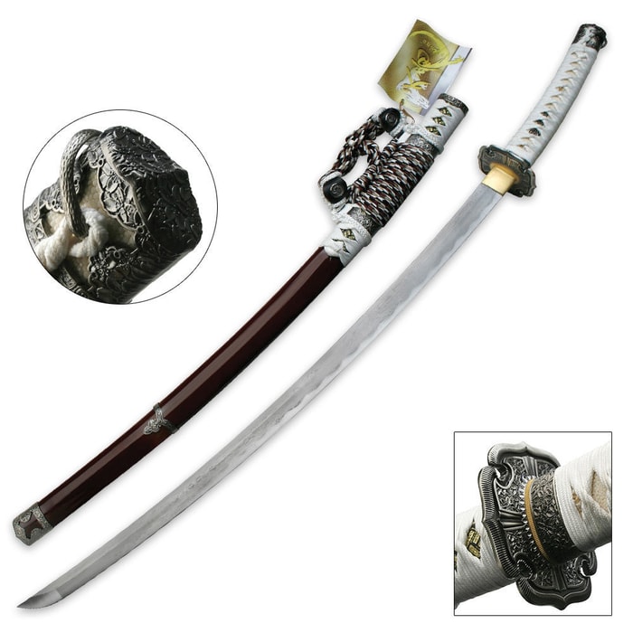 White Jasmine Hand Forged Samurai Sword