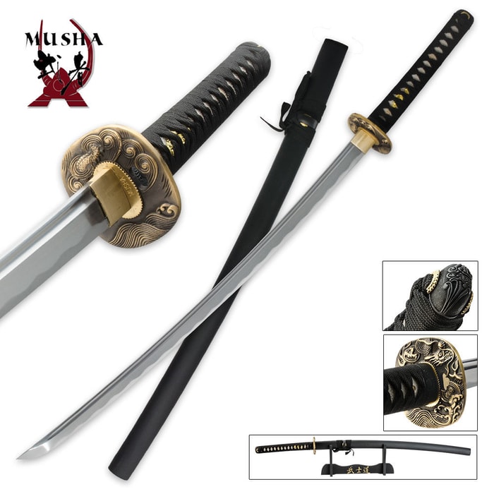Black Dragon Hand Forged Samurai Sword