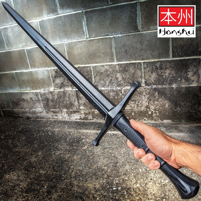 Honshu Practice Broadsword - Polypropylene Construction, Textured Handle, Mimics Real Broadsword, For Training - Length 43 1/2”