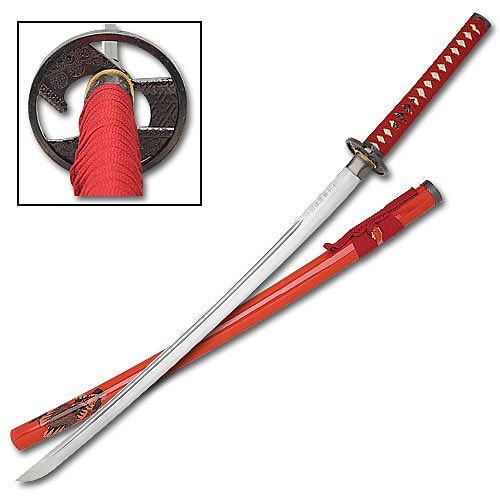 Red Warrior Katana Sword