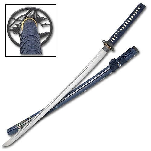 Blue Warrior Katana Sword