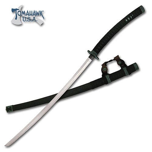 Reverse Blade Black Tachi Sword