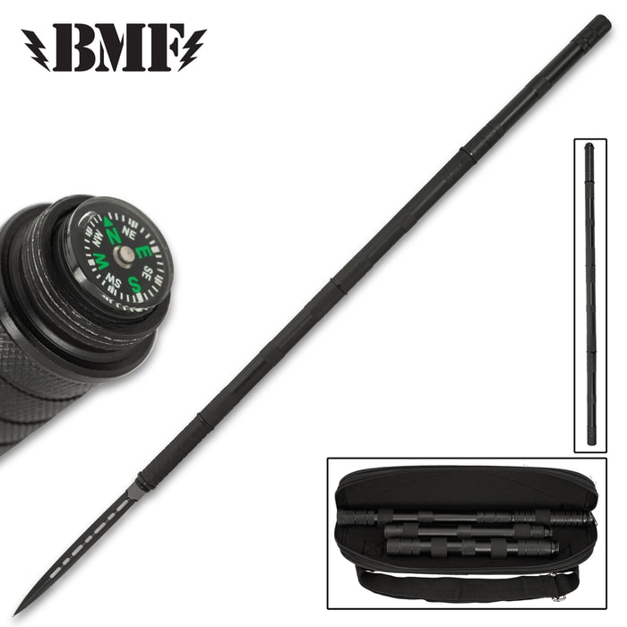 The B.M.F. Tri-Edged Black Spear is a straight-up, no-nonsense piece of equipment, which can be broken down into four pieces