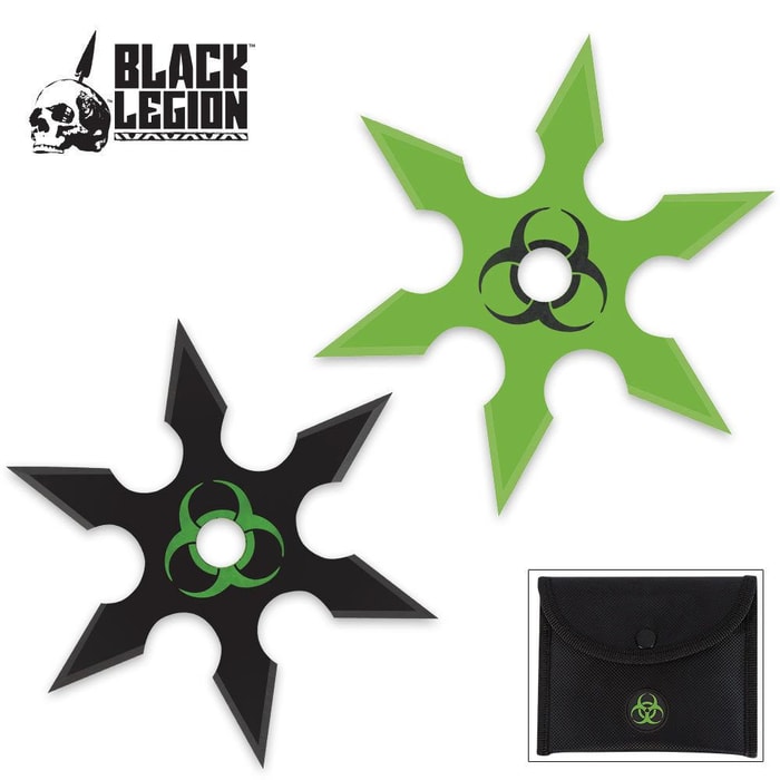 Black Legion Biohazard 2-Piece Throwing Star Set