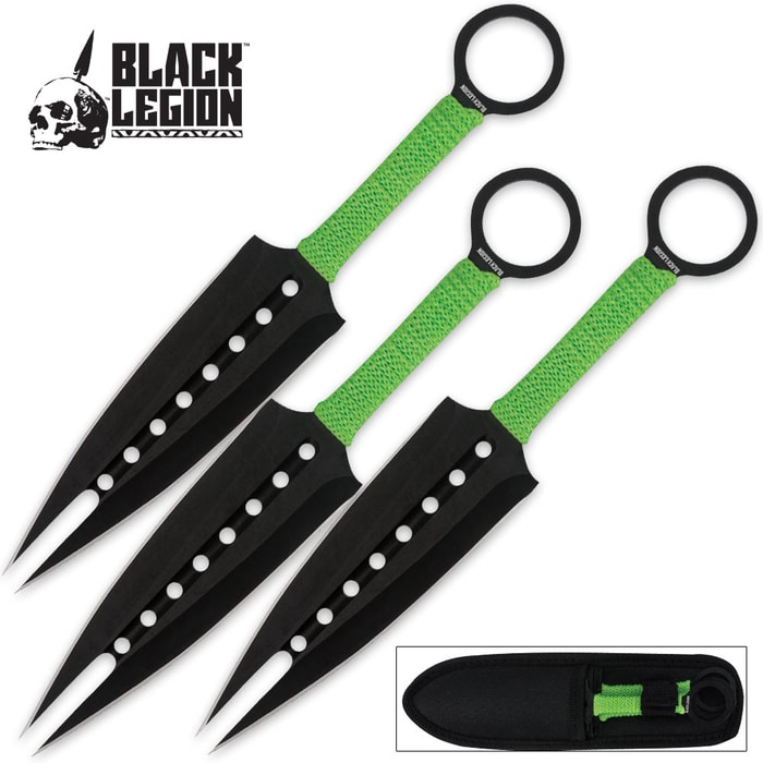 Black Legion Triple Terror 3 Piece Throwing Knife Set