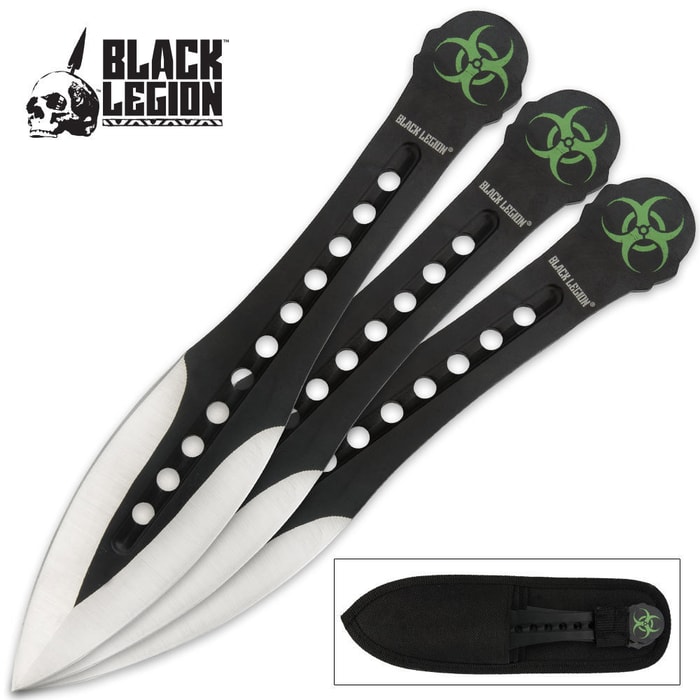 Black Legion Black Velocity Throwing Knife Set