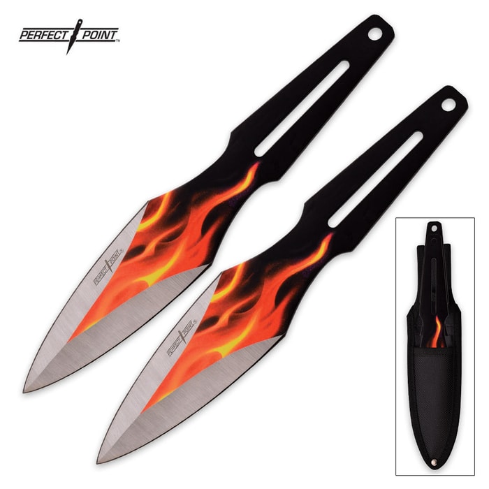 Perfect Point 2-Piece Throwing Knife Flame Set