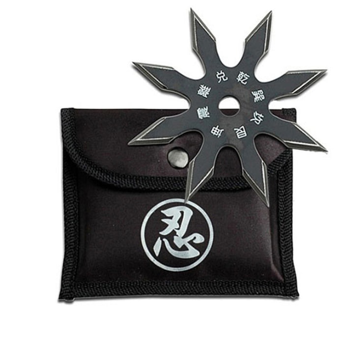 Covert Tactical Eight Point Ninja Throwing Star With Sheath