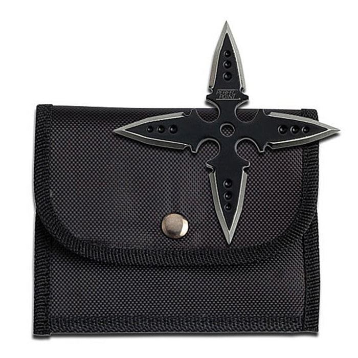 Four Point Matte Black Finished Ninja Throwing Star
