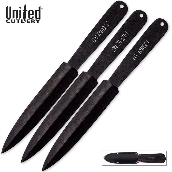 On Target® Three-Piece Throwing Knife Set