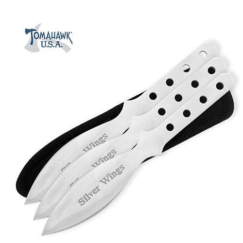 Tomahawk Silver 3 Piece Throwing Knife Set