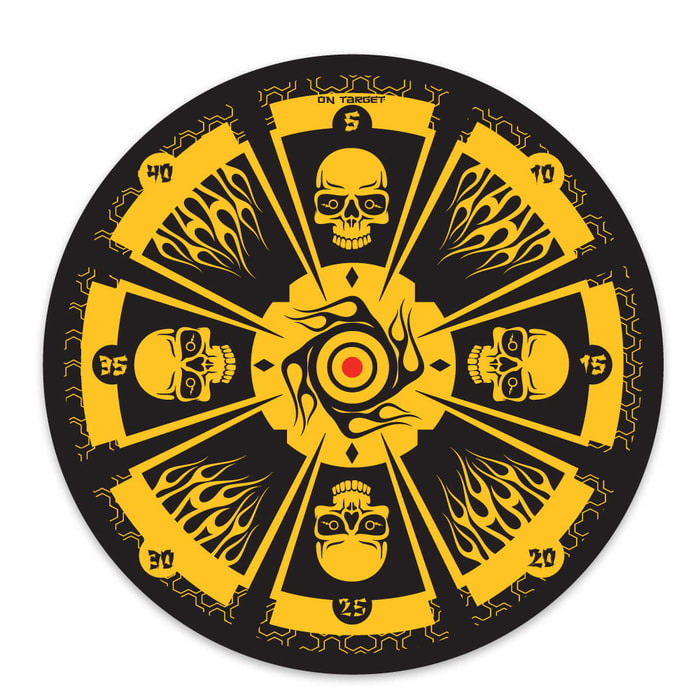 Yellow Skull Throwing Target Board