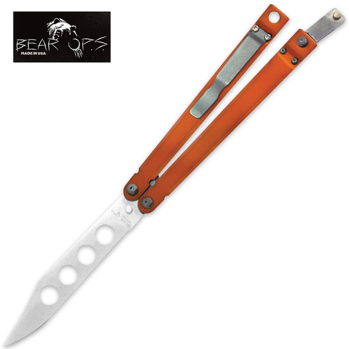 Bear OPS Butterfly Trainer Bead Finish Orange Handle