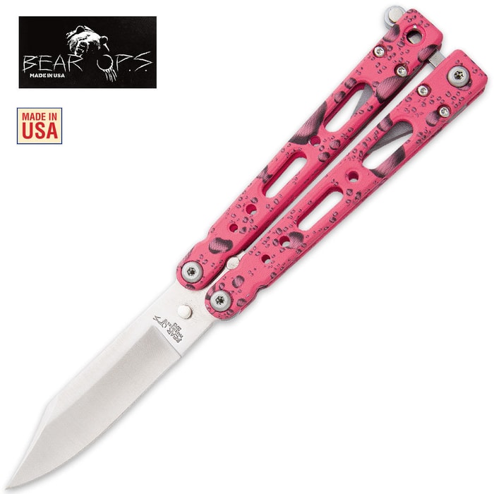 Bear Ops Bear Song IV 450 Butterfly Knife Pink