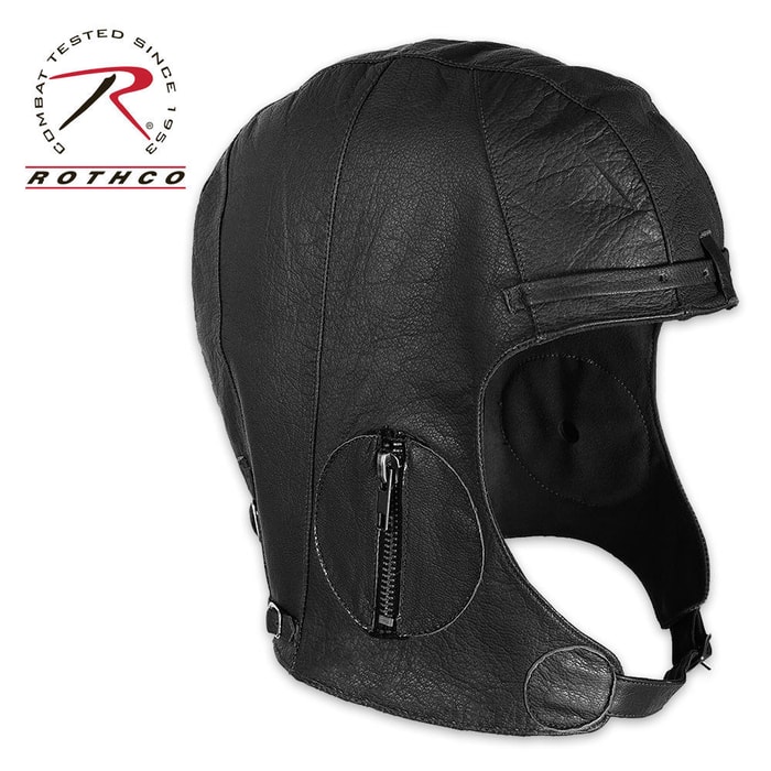WWII Style Leather Pilot Helmet