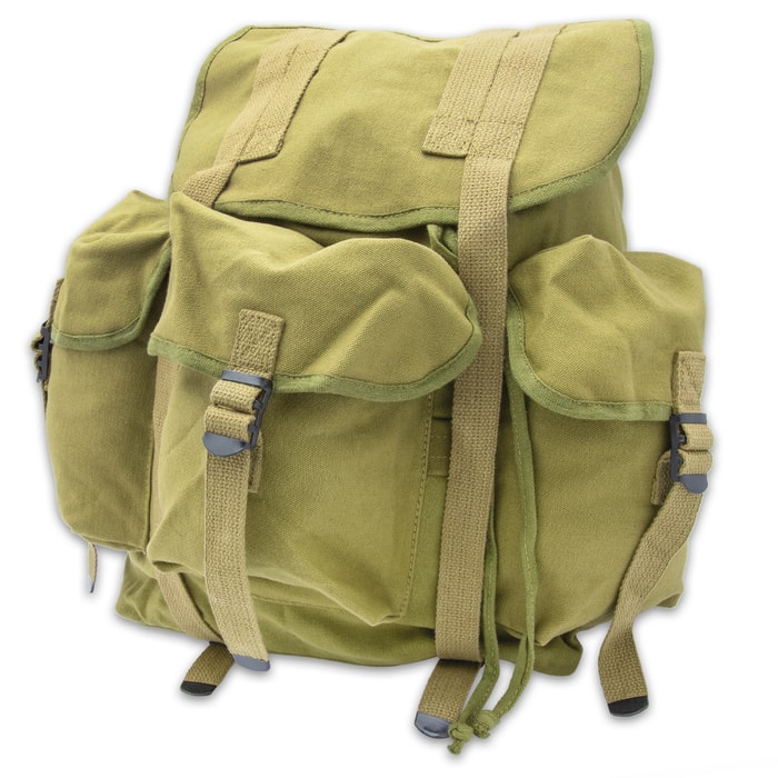 This Olive Drab Backpack is a great size for a bug-out bag and is tough enough for SHTF