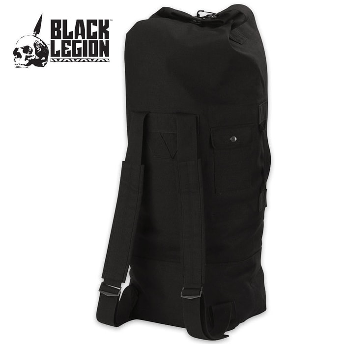 Black Legion GI Style Double Strap Duffle Bag Black