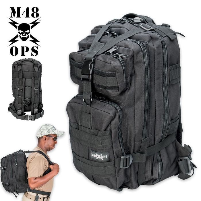M48 OPS Tactical Assault Backpack - Black