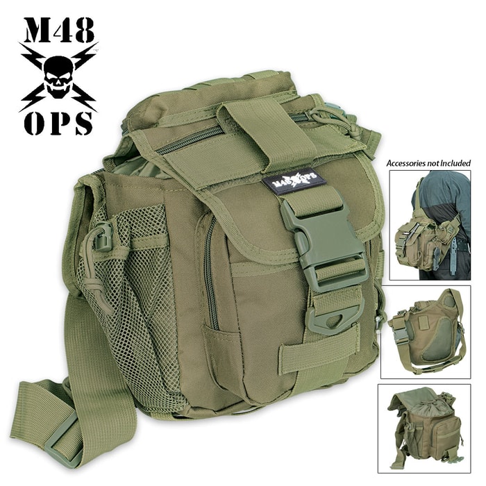 M48 Gear Tactical Waist Sling Bag - Messenger Bag - OD Green
