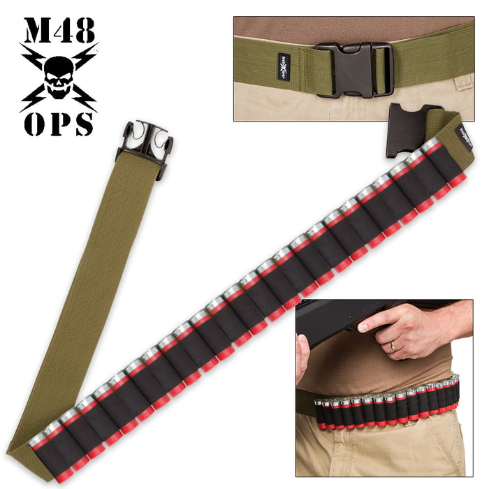 M48 Gear Shotgun Shell Belt - OD Green