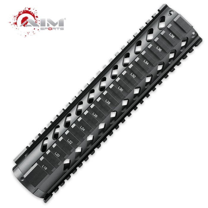 AR Free Float Quad Rail With Covers - Mid-Length