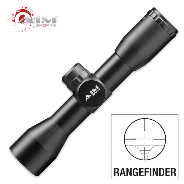 Compact Rangefinder Scope With Rings - 4X32