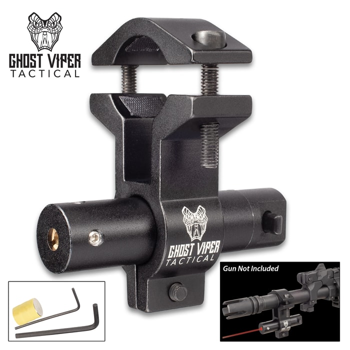GVT Mini Red Laser Sight With Universal Barrel Mount Adapter (Fits most guns)