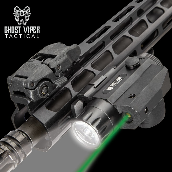 Ghost Viper Tactical 300 Green Laser And Flashlight Combo - 300 Lumens, Sturdy TPU Housing, Weapons Mount Clamping Block, Windage/Elevation Adjustment