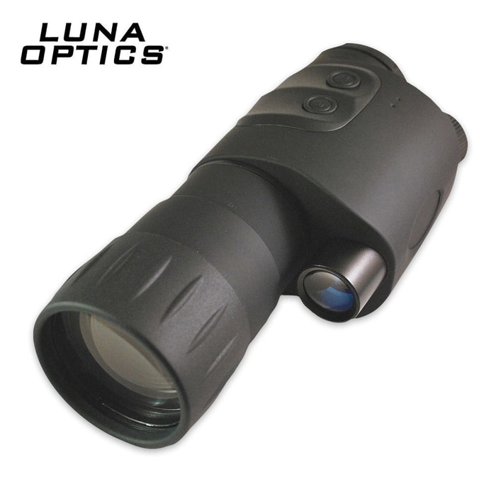 Luna Night Vision 5X Monocular - Compact, Water-Resistant, Built-In IR Illuminator, Light Protection System, Tripod Mount