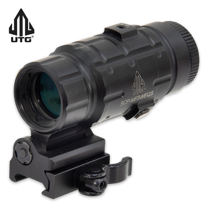 UTG 3X Magnifier With Flip-To-Side QD Mount Adjust