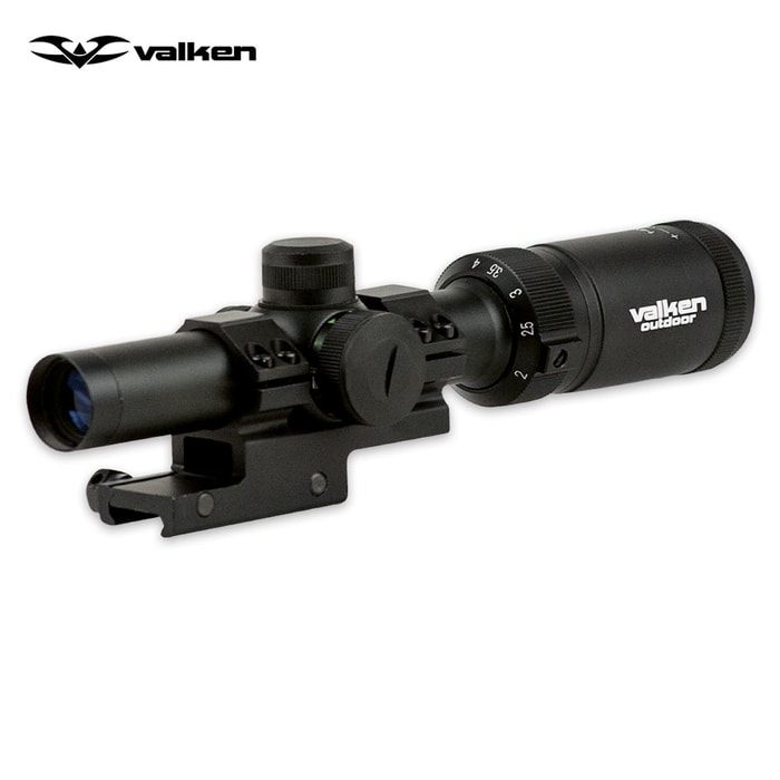 Valken V-Tactical Mil-Dot AR Scope 1-4x20 with Offset Mount
