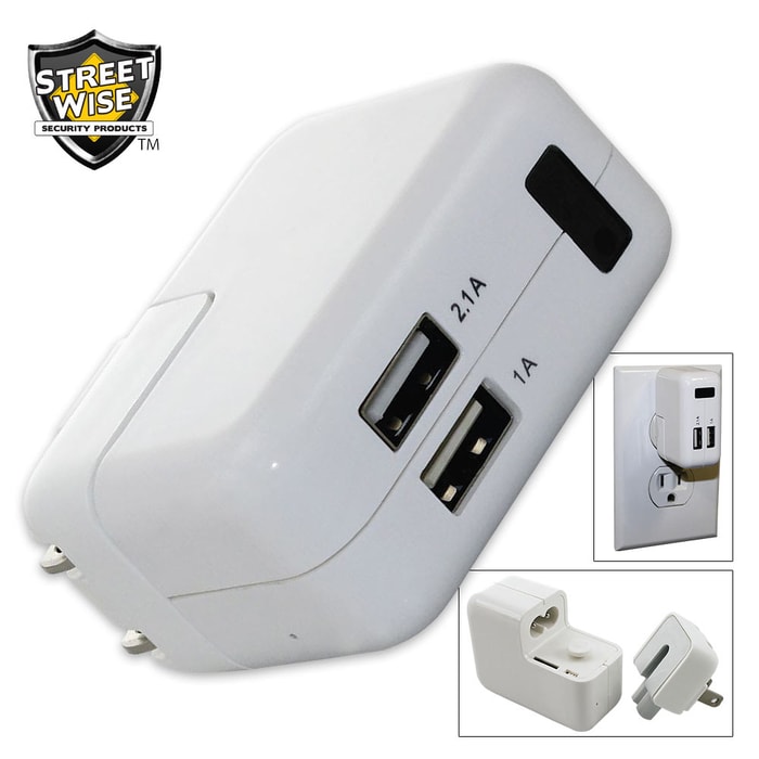Streetwise Block Charger With  DVR Spy Camera