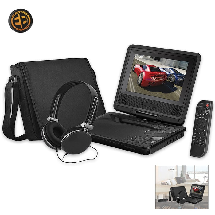 DVD Player With Swivel Screen - Black
