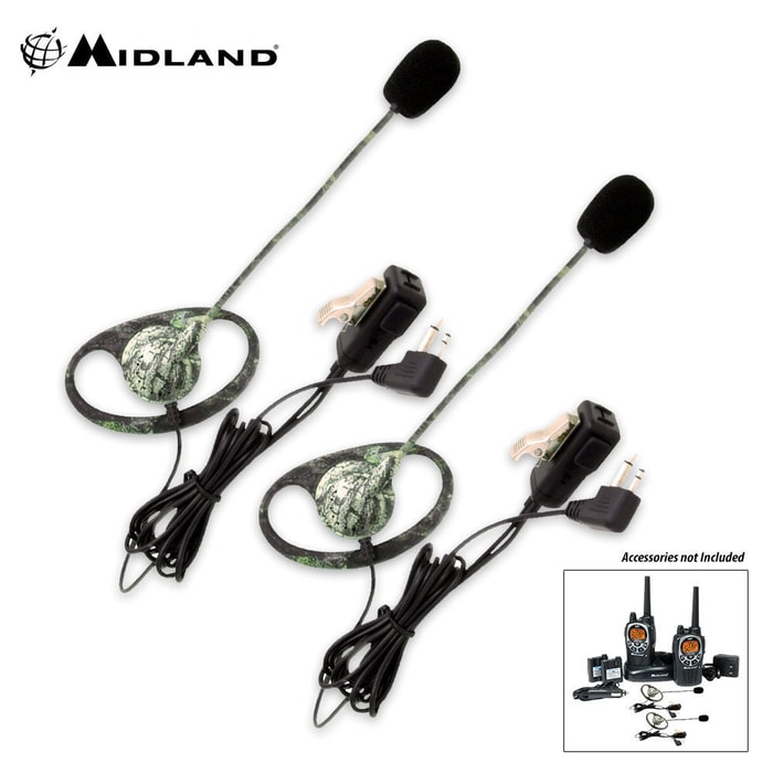 Midland Camo Headsets With Wind Resist Boom Mic