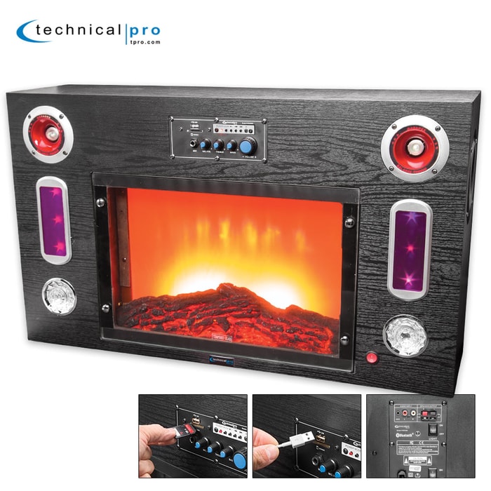 Electric Fireplace Bluetooth Entertainment Center