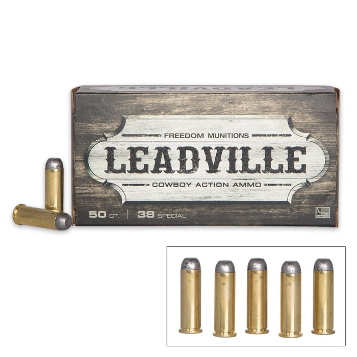 Leadville by Freedom Munitions .38 Special 125gr RNFP Rounds - Box of 50