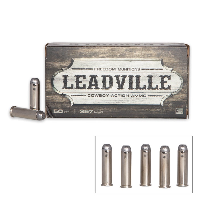 Leadville by Howell Munitions .357 Magnum 125gr RNFP Rounds - Box of 50