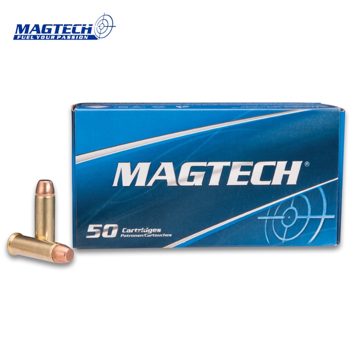 Magtech .38 Special / 158gr Smith & Wesson (S&W) Full Metal Jacket (FMJ) Flat Ammunition - Box of 50 Rounds - Military Law Enforcement Competition Target Match Grade