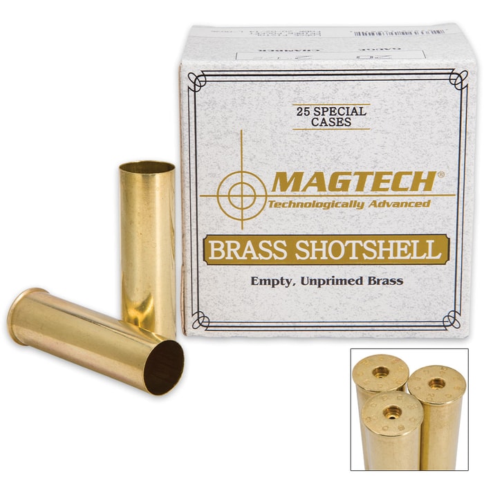 Magtech 20 Gauge Unprimed Brass Shotshell Hulls - Box of 25