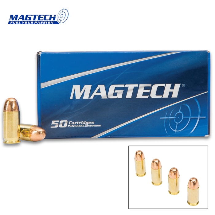 Magtech .45 Automatic / 230gr Full Metal Jacket (FMJ) Ammunition - Box of 50 Rounds - Military Law Enforcement Competition Target Match Grade