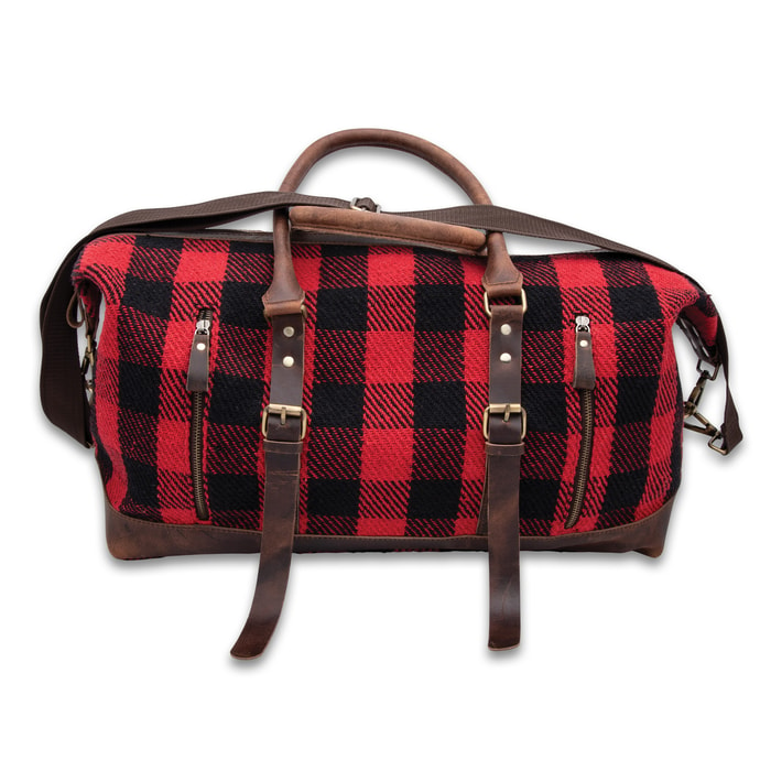 Trailblazer Buffalo Plaid Weekend Bag Carpet Bag