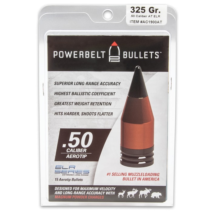 CVA Powerbelt AeroTip .50 300-Grain Black Powder Bullets