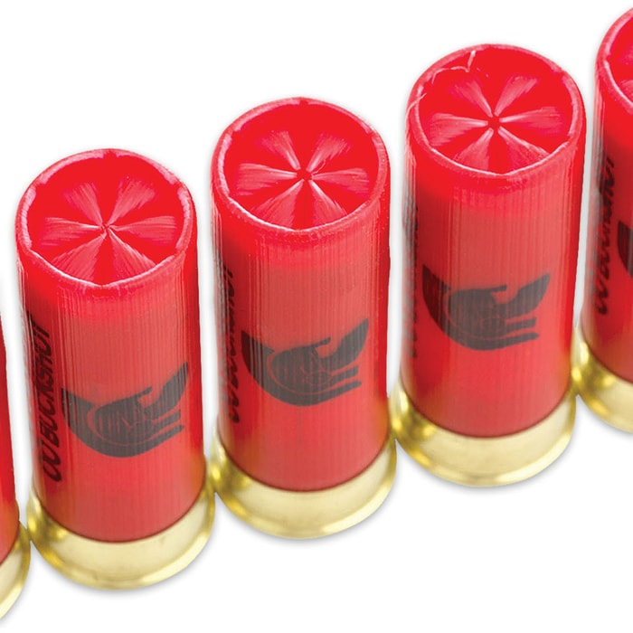 Buckshot Metal Thermos Bullet Shaped Shotgun Shell RED Vetera