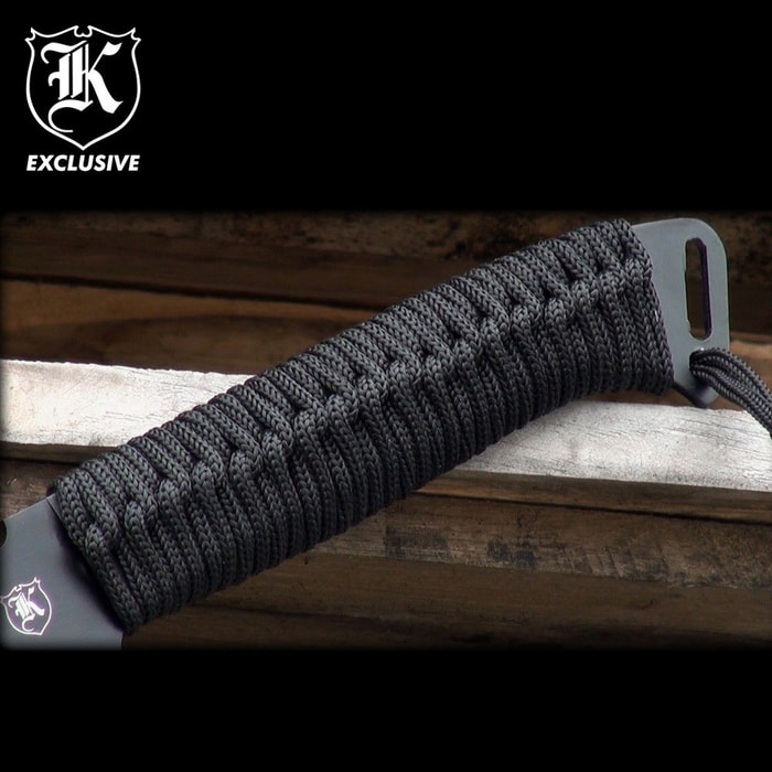 USA SELLER 27 Ninja Sword Ninja Machete w/ 2 Throwing Knife Full Tang  Tactical Blade Tanto Katana W/ Nylon Sheath