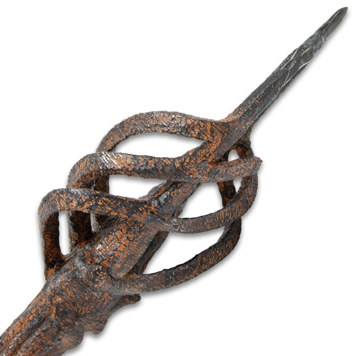 Elfish Black Sword Polyresin Replica, Ornate Detailing,