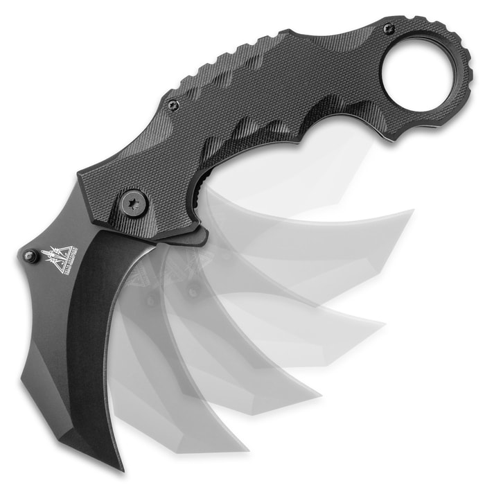 Stainless Steel Black Karambit Knife, For Personal, Model Name