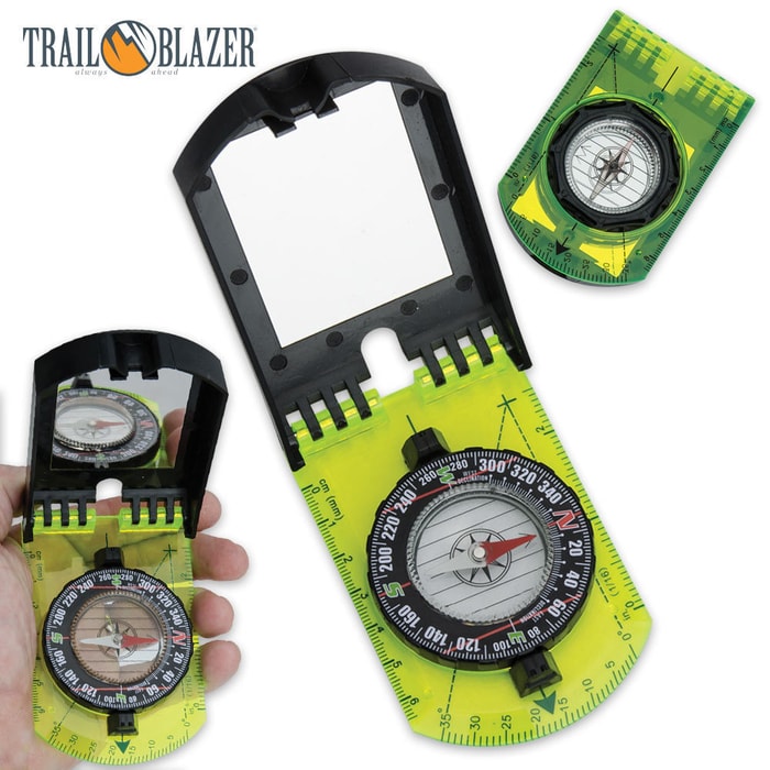 Multi-Functional Survival Compass with Signal Mirror